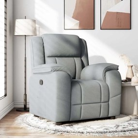 Poltrona Reclinabile İn Tessuto Grigio Chiaro /