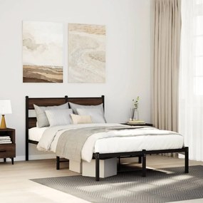 Giroletto Senza Materasso Con Testiera Rovere Marrone 120x200cm /