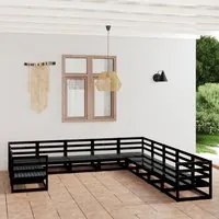 Set Divani da Giardino 11 pz in Legno Massello di Pino cod mxl 37162