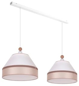 Duolla - Lampadario a sospensione con filo AVIGNON 2xE27/15W/230V bianco/beige