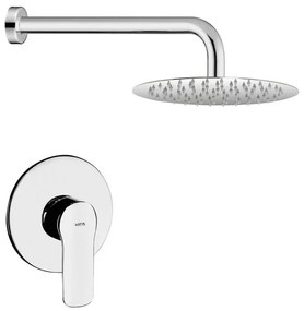 Kit doccia incasso con soffione tondo in acciaio inox  Punta+