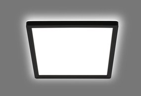 Plafoniera Moderna Tava Plastica Nero Led Integrato 15W 4000K