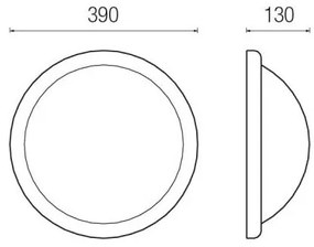 Perla Led Ø39Cm Con Diffusore In Vetro A Nido D'Ape 21,6W 4000°K