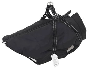 Cappotto Cani Con Imbracatura Impermeabile Riflettente Nero L52 /