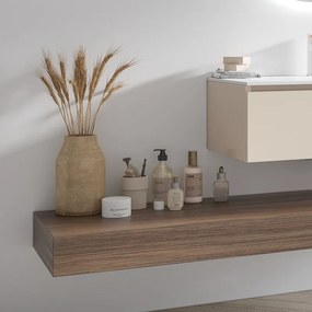 Composizione bagno sospesa mobile 80cm e mensolone da 140cm | KAM-KK801 - KAMALU