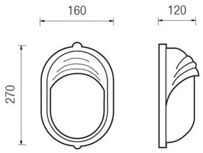 Ibis Led 16X27Cm Con Griglia 13W 4000°K