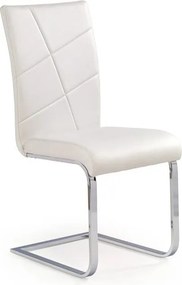 Sedia K108 in ecopelle bianco