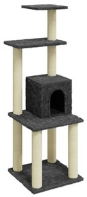 Albero per gatti con tiragraffi in sisal grigio scuro 105 cm