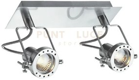 Spot led techno nickel 2 luci attacco gu10 led 5w 400lm 2700k 30,6x...