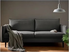 Divano grigio scuro con rivestimento in velluto 203 cm Juli – Ropez