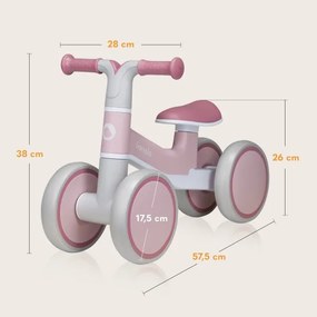 Lionelo - Bicicletta senza pedali VILLY Rosa