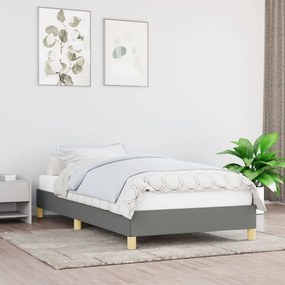 Giroletto Senza Materasso Grigio Scuro 90x200 Cm Tessuto /