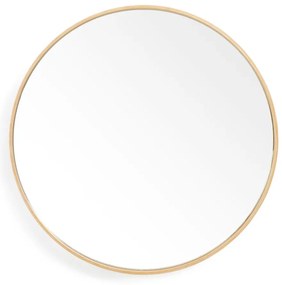 Specchio da parete con cornice in rovere Glance, ø 45 cm Galnce - Wireworks