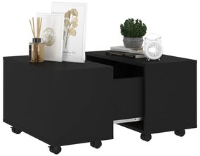 Tavolino da salotto nero 60x60x38 cm in truciolato
