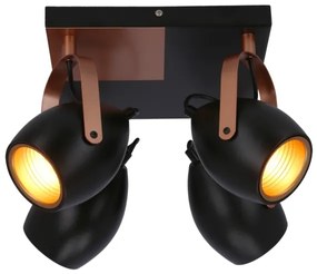 Faretto ANICA 4xE14/40W/230V nero/rame