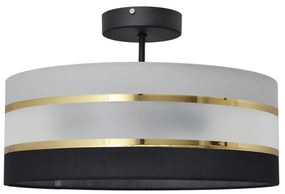 Lampadario a sospensione con supporto rigido HELEN 3xE27/15W/230V nero/grigio/oro