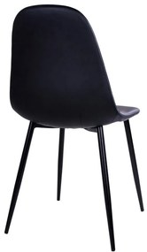 Set di 2 sedie nere con gambe nere Stoccolma - House Nordic