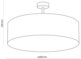 Lampadario a sospensione con supporto rigido FILIPPO 4xE27/60W/230V