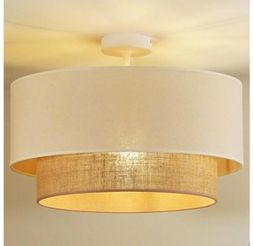 Duolla - Lampadario a plafone BOHO 1xE27/15W/230V diametro 45 cm color crema/marrone