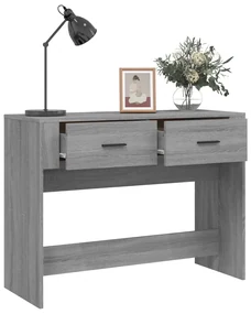 Tavolo consolle grigio sonoma 100x39x75 cm in legno multistrato