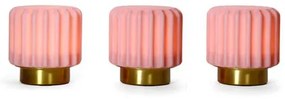 Dentelles 9 Portable Lampada da Tavolo 3 pcs. Ø9 Strawberry/Gold - Atelier Pierr