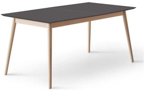 Tavolo da pranzo pieghevole con piano nero in colore nero-naturale 90x165 cm Meza - Hammel Furniture