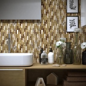 Mosaico pietra beige, 11 pezzi