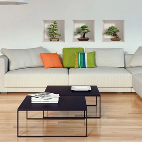 Set di 3 adesivi murali 3D Bonzais - Ambiance