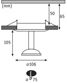 Paulmann 93591 - LED/2,5W Plafoniera GLINT 230V