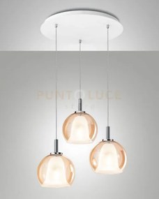Bretagna sospen.ambra 3 luci 3599-47-125