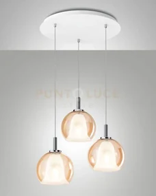 Bretagna sospen.ambra 3 luci 3599-47-125
