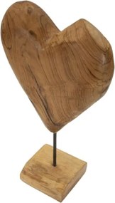 Scultura Dobu In Teak Riciclato Cm 25X12X45 (Pezzi Unici - Non Rip. In Serie)