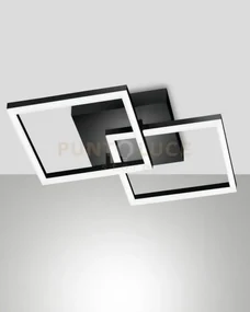 Bard applique nera 2 luci a led 3000k - 39w - 3880 lm dimmerabile  ...
