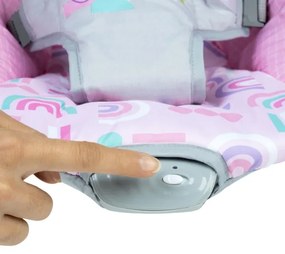 Bright Starts - Dondolo vibrante per bambini PINK PARADISE 1xLR14