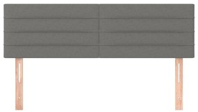 Testiere 2 pz grigio scuro 72x5x78/88 cm in tessuto