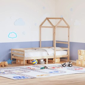 Dormeuse Con Tetto 80x200 Cm İn Legno Massello Di Pino /