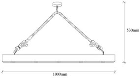 Lampadario su filo EREBOS 5xE27/100W/230V