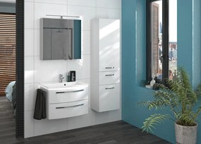 Mobile sottolavabo e lavabo Imagine per vasca centrale bianco lucido L 70 x H 48 x P 48 cm 2 cassetti