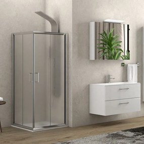 Kamalu - box doccia 120x80 ante scorrevoli vetro opaco altezza 180cm k410