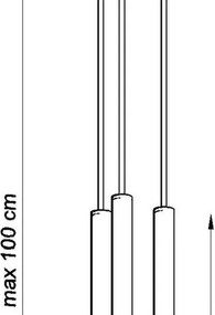 Lampadario bianco in metallo ø 20 cm Fideus – Sollux