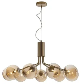 Lampadario Moderno Honey ottone paralume oro 9x G9 Ø36.1cm LUCE AMBIENTE DESIGN