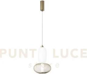 Lampadario a sospensione led inkas oro in vetro 18w 1860lm cct 3000...