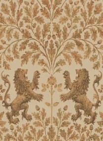 Tapete Boscobel Oak von Cole & Son - Metallic Gold on Oat