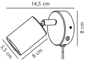 Nordlux - Faretto da parete EXPLORE 1xGU10/7W/230V bianco