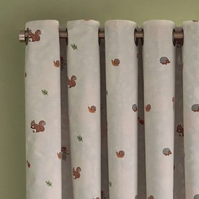 Tenda per bambini verde e marrone 2 pz 168x183 cm Fox and Woodland Friends – Catherine Lansfield