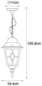 Lampada a sospensione da esterno vintage oro antico - Antigua