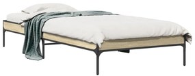 Giroletto Rovere Sonoma 90x200 Cm Legno Multistrato E Metallo /