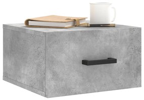 Comodini a muro 2 pz grigio cemento 35x35x20 cm