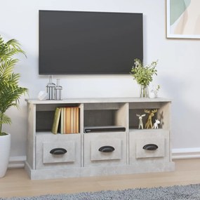 Mobile Per Tv Grigio Cemento 100x35x50 Cm İn Legno Multistrato /