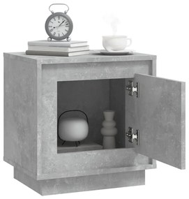 Comodini 2 pz grigio cemento 44x35x45 cm in legno multistrato